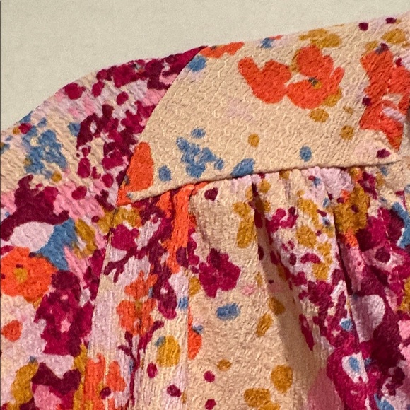 Anthropologie By Anthropologie V-Neck Flutter Hem Top Blouse. Small. Floral.NWT. - Picture 8 of 16